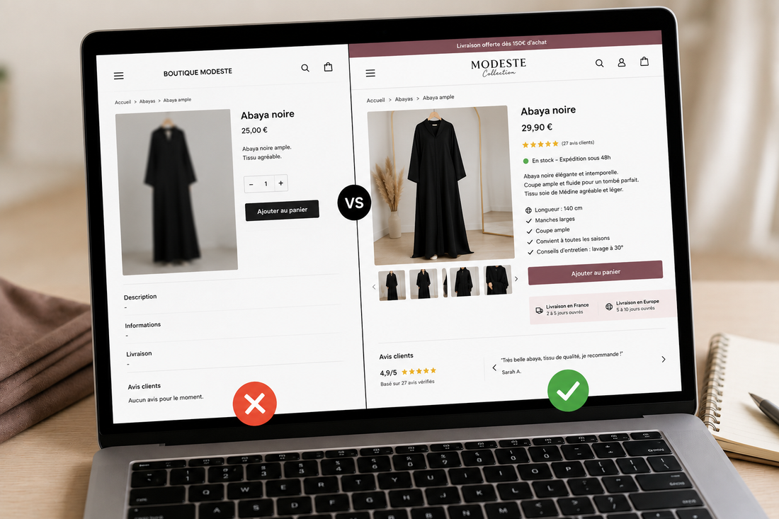 Les erreurs qui font fuir les clientes sur une boutique d'abayas