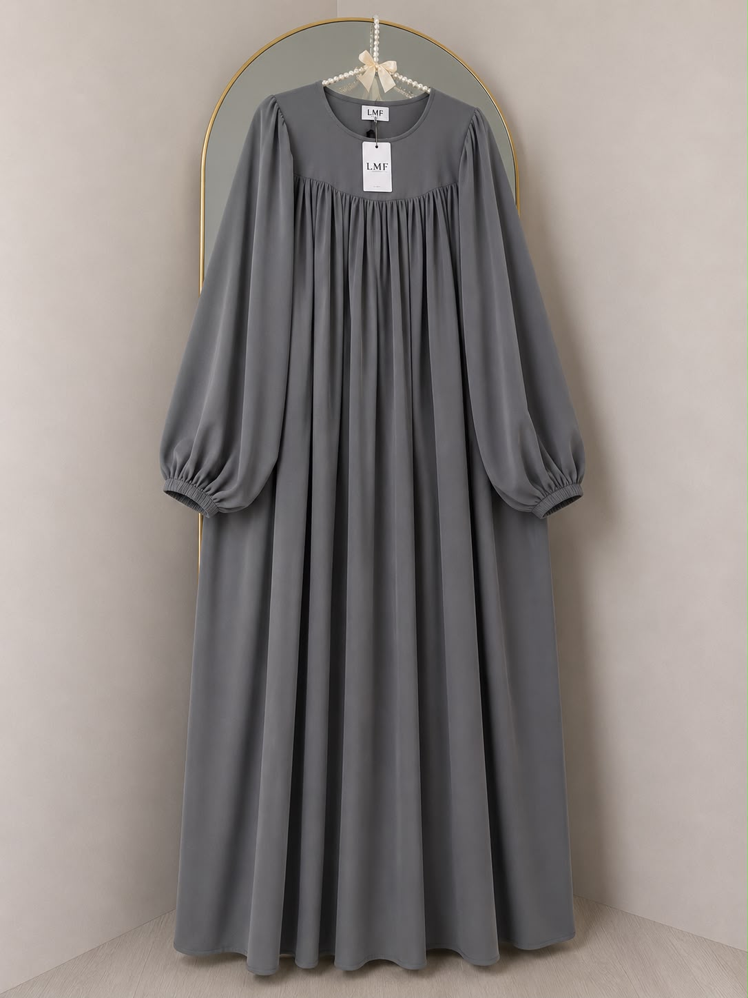 Abaya Mahra Froncée Ample à Manches Ballon
