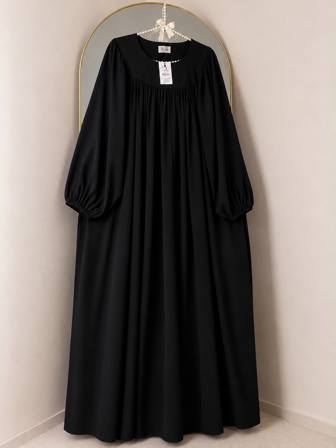 Abaya Mahra Froncée Ample à Manches Ballon