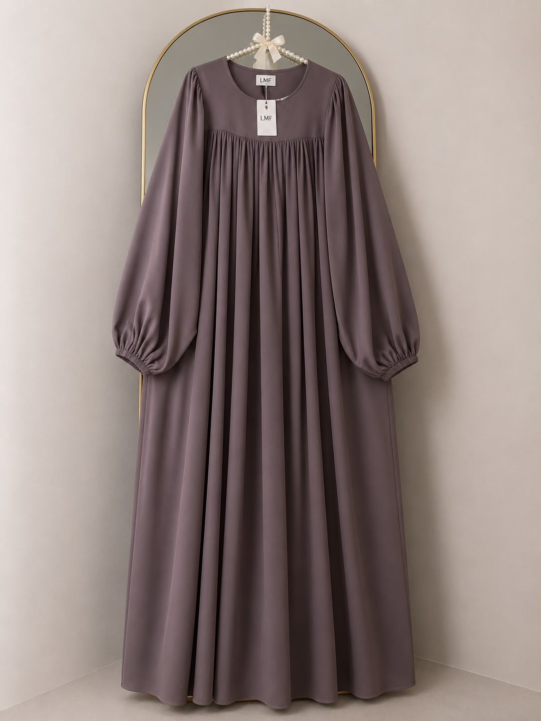 Abaya Mahra Froncée Ample à Manches Ballon