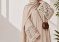 Chocolate & Beige Bohemian Sleeved Abaya