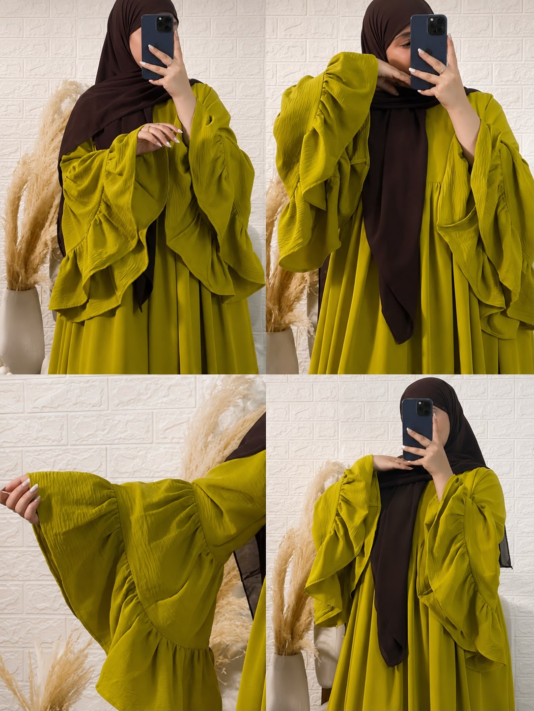 Abaya évasée à manches évasées Jazz Premium