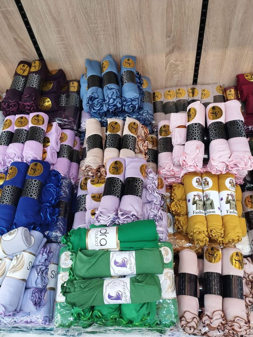 Hijab Bisou-Bisou Jersey à bords Ondulés