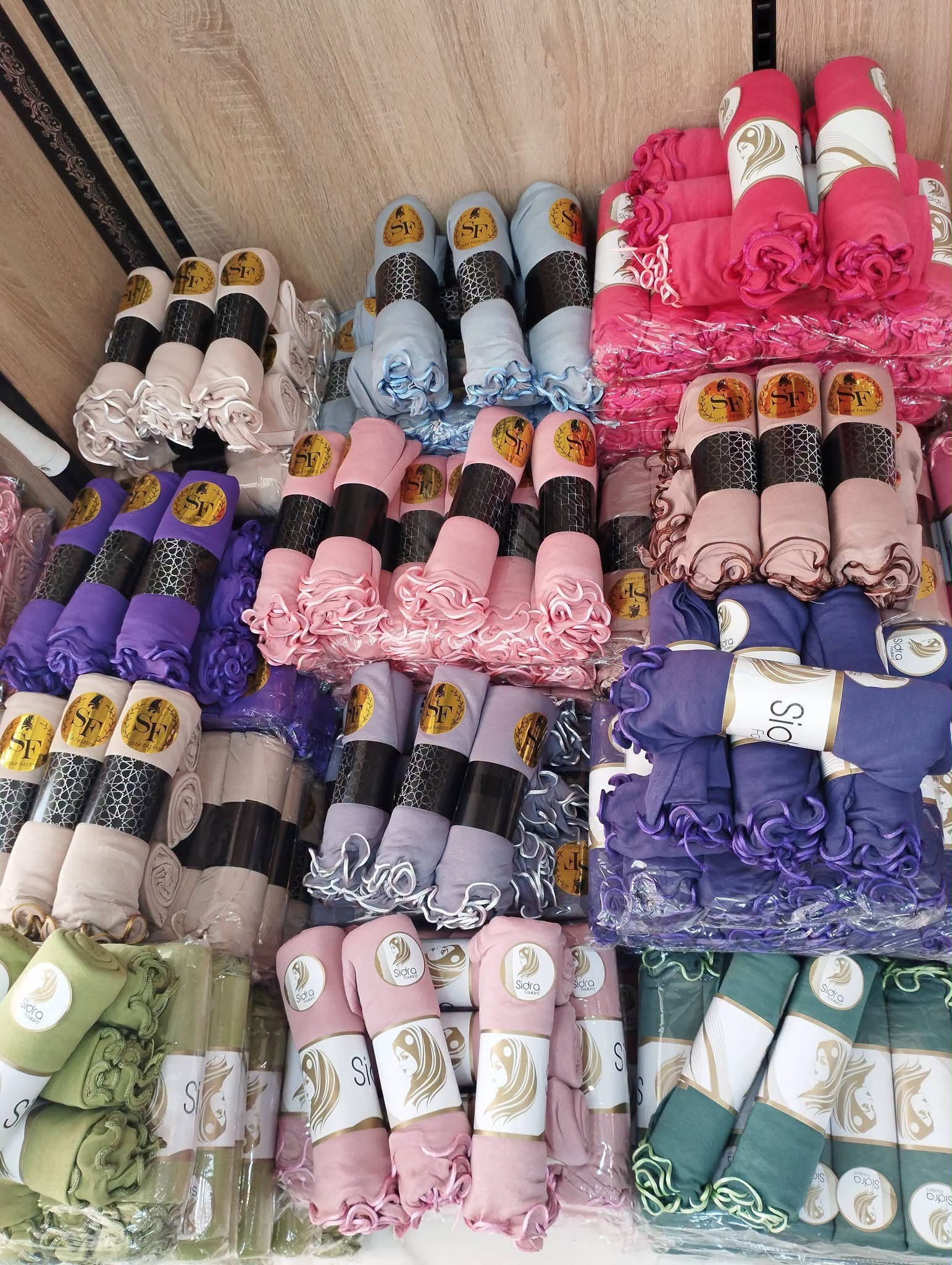 Hijab Bisou-Bisou Jersey à bords Ondulés